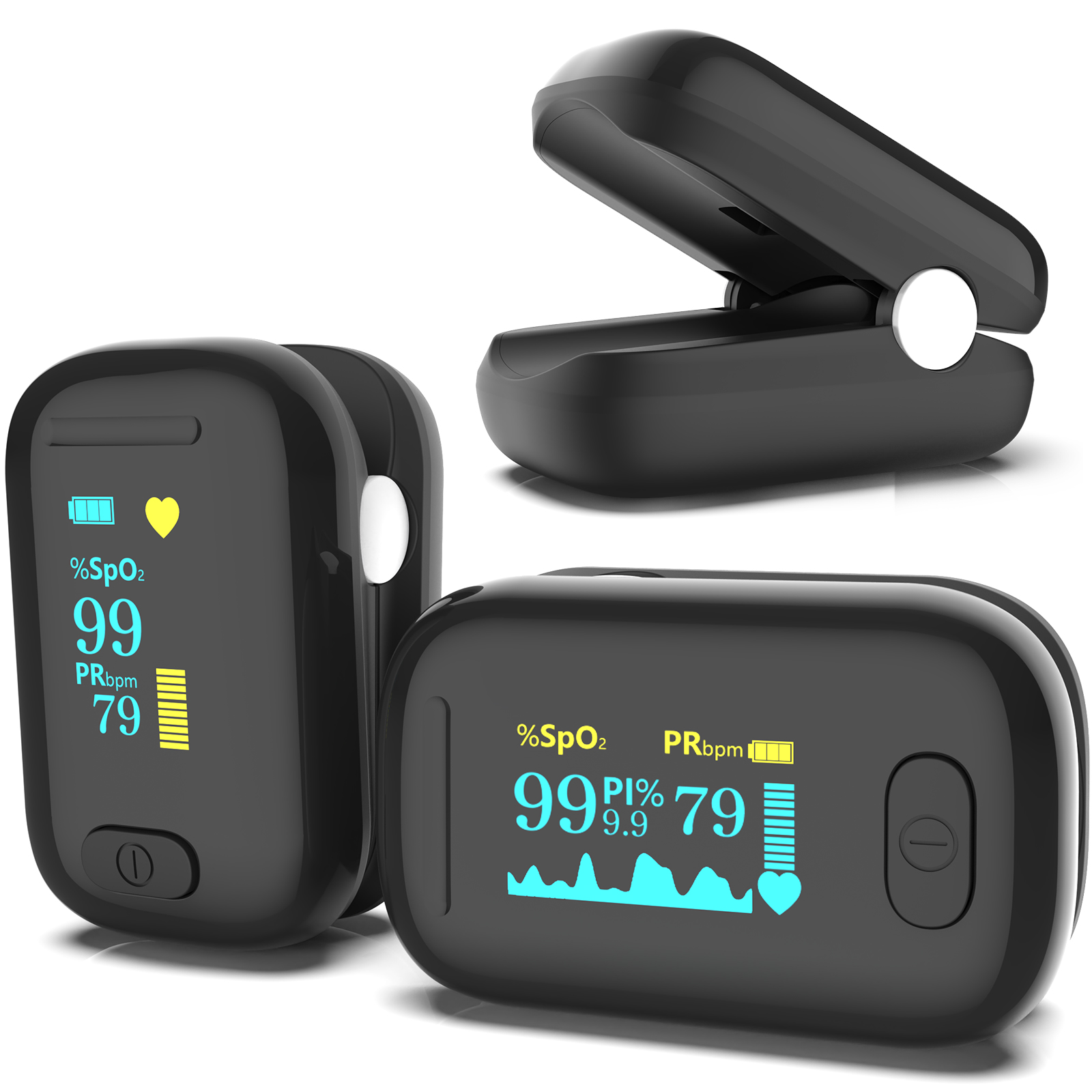 Oxygen Saturation Monitor Fingertip - C5AO Fingertip Pulse Oximeter Blood Oxygen