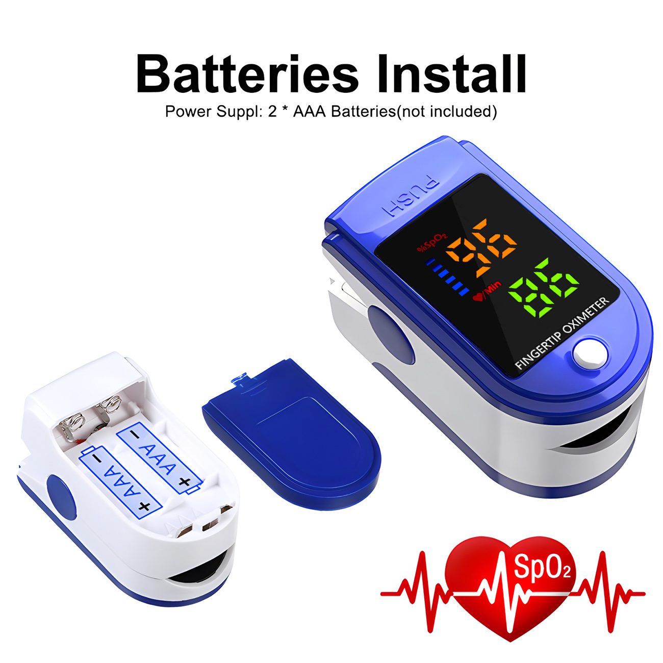 Oxygen Saturation Monitor Fingertip - Portable Fingertip Pulse Oximeter Mini SpO2