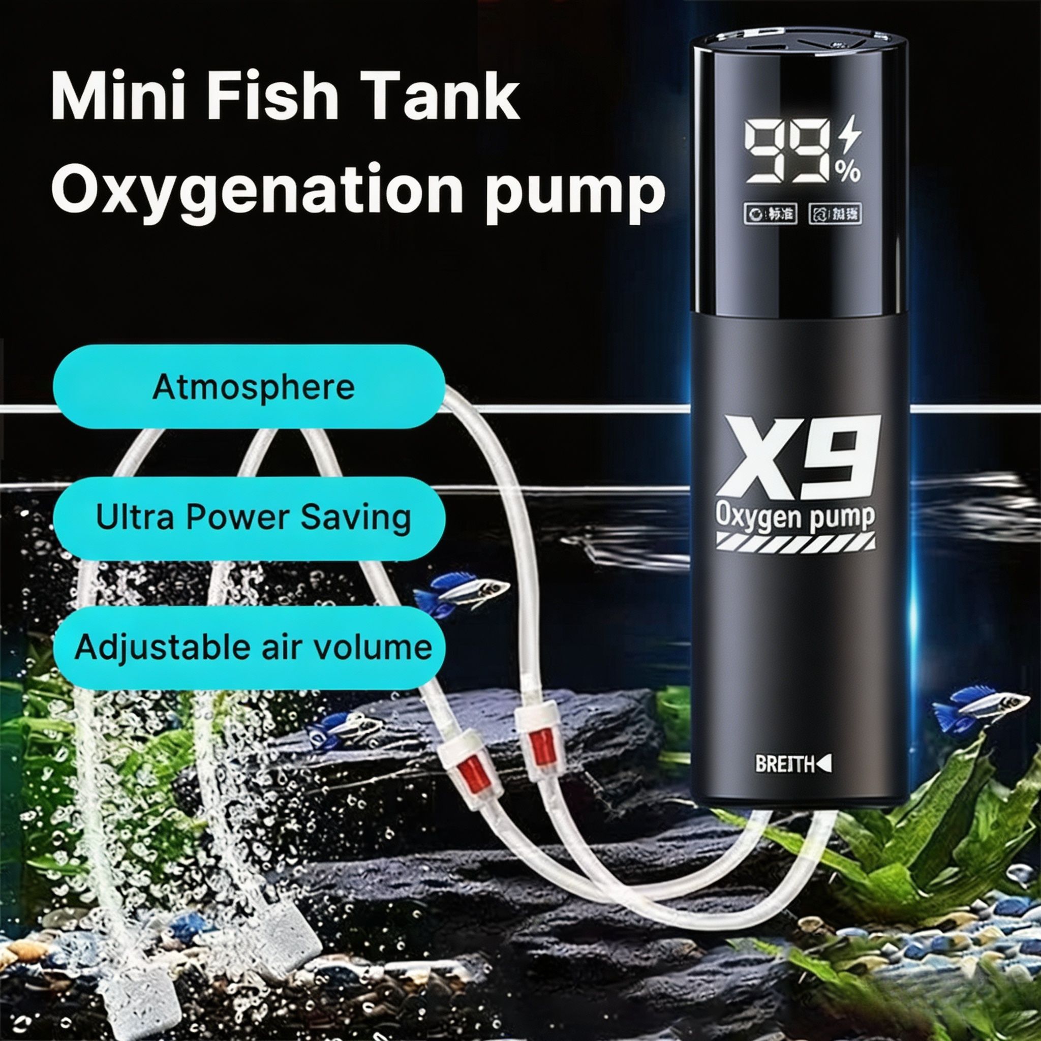 Aquarium Fish Tank Oxygen Pump - đánh giá và giá Portable Oxygen Concentrator Battery