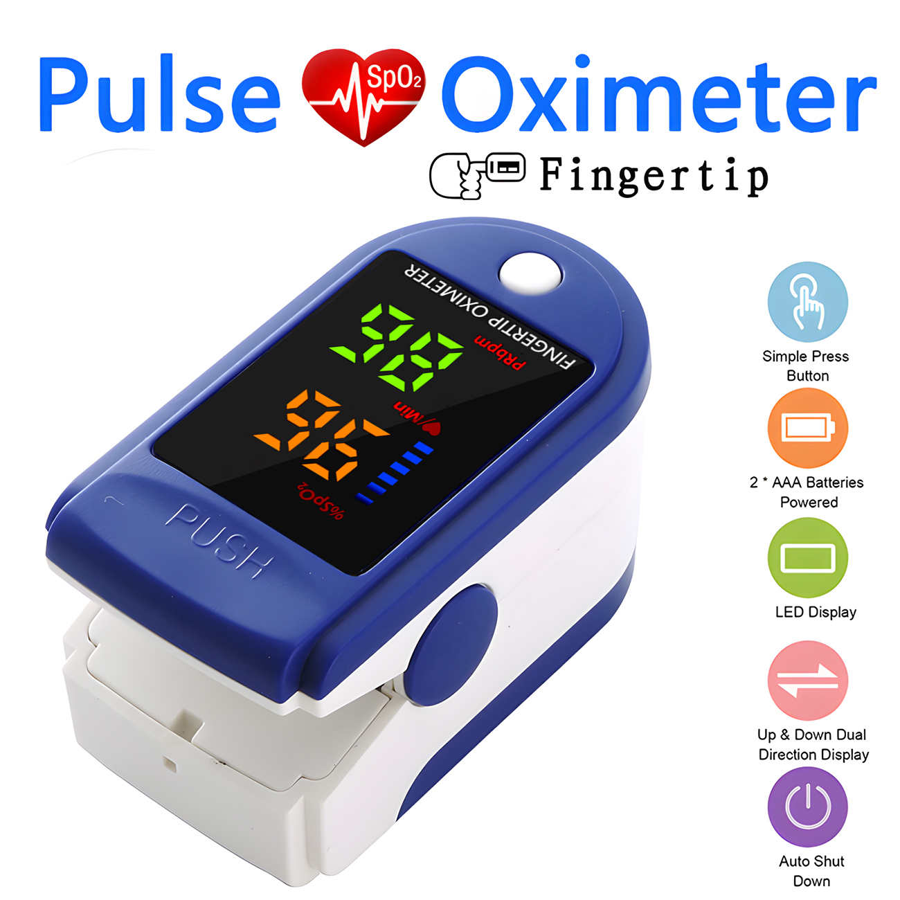 Digital Finger Pulse Oximeter  - đánh giá và giá Oxygen Saturation Monitor Fingertip