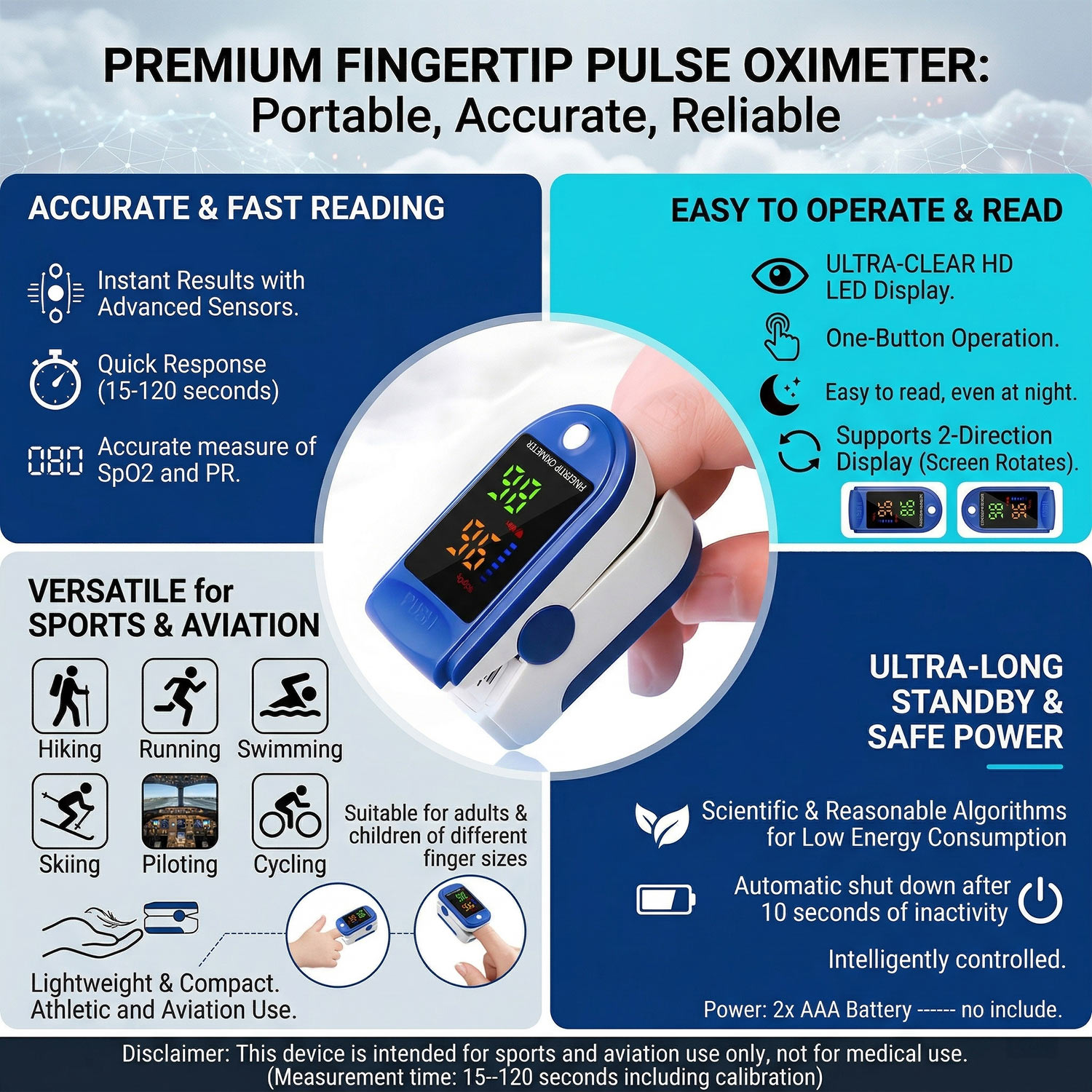 Oximeter Portable Fingertip Pu - đánh giá và giá Oxygen Saturation Monitor Fingertip