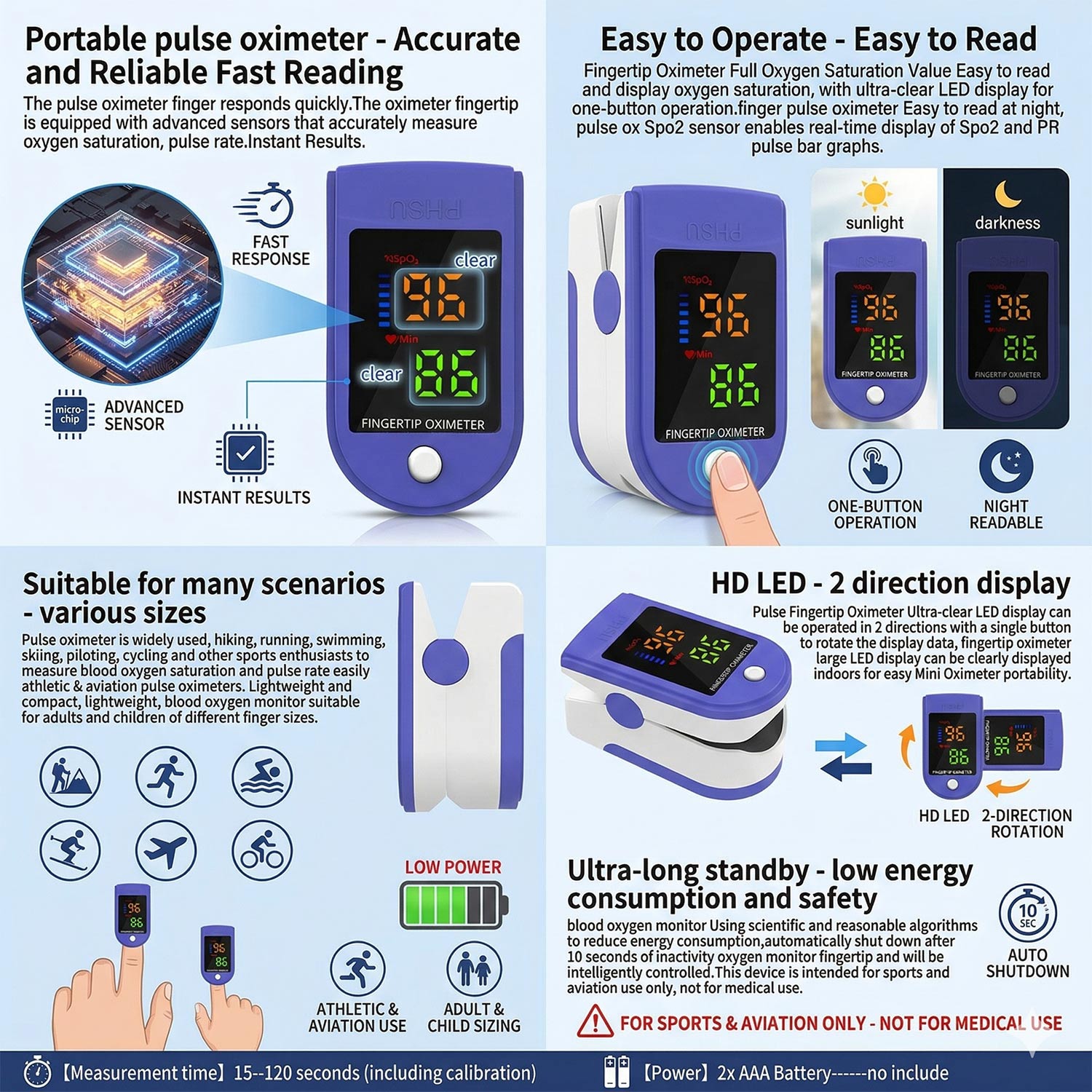 Oximeter Portable Fingertip Pu - đánh giá và giá Oxygen Saturation Monitor Fingertip