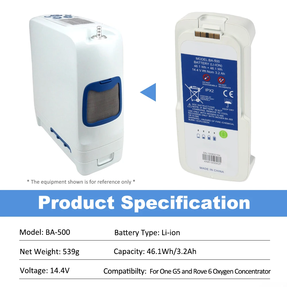 BA-500 Battery Replacement 8-C - đánh giá và giá Portable Oxygen Concentrator Battery