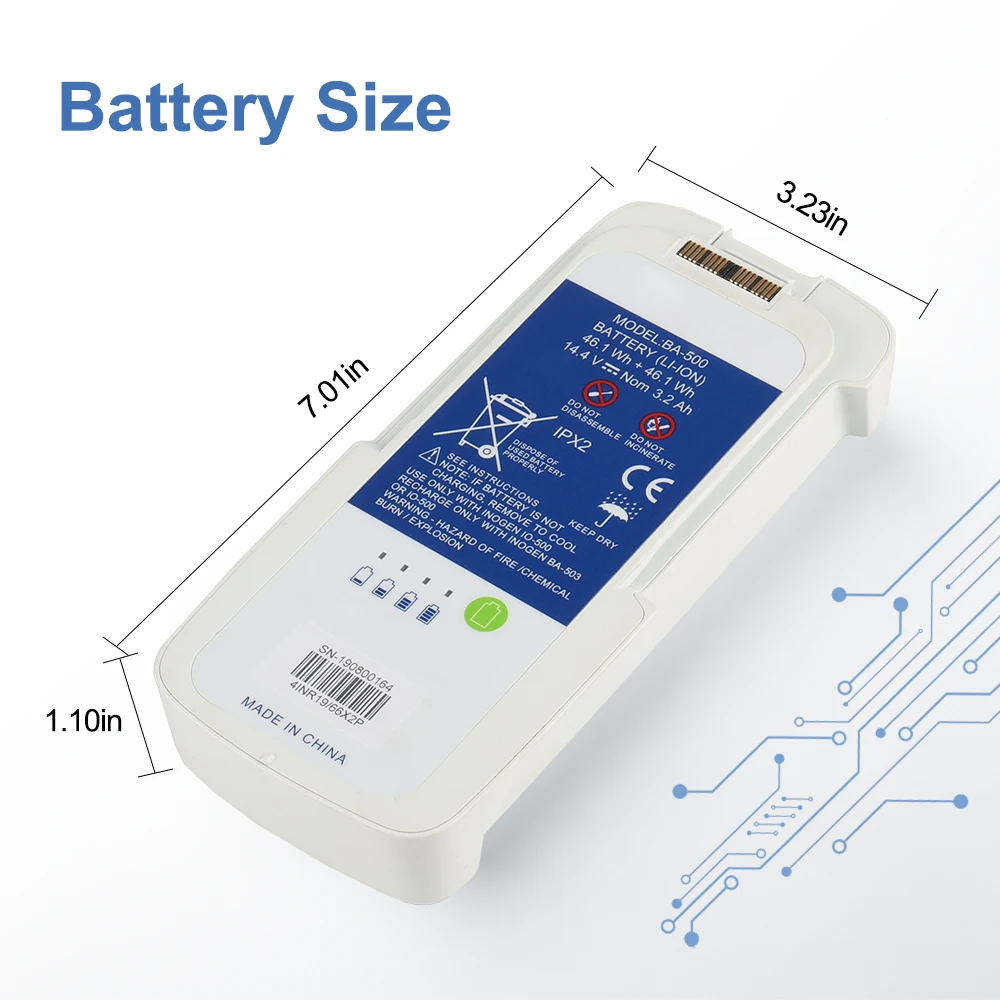 BA-500 Battery Replacement 8-C - đánh giá và giá Portable Oxygen Concentrator Battery