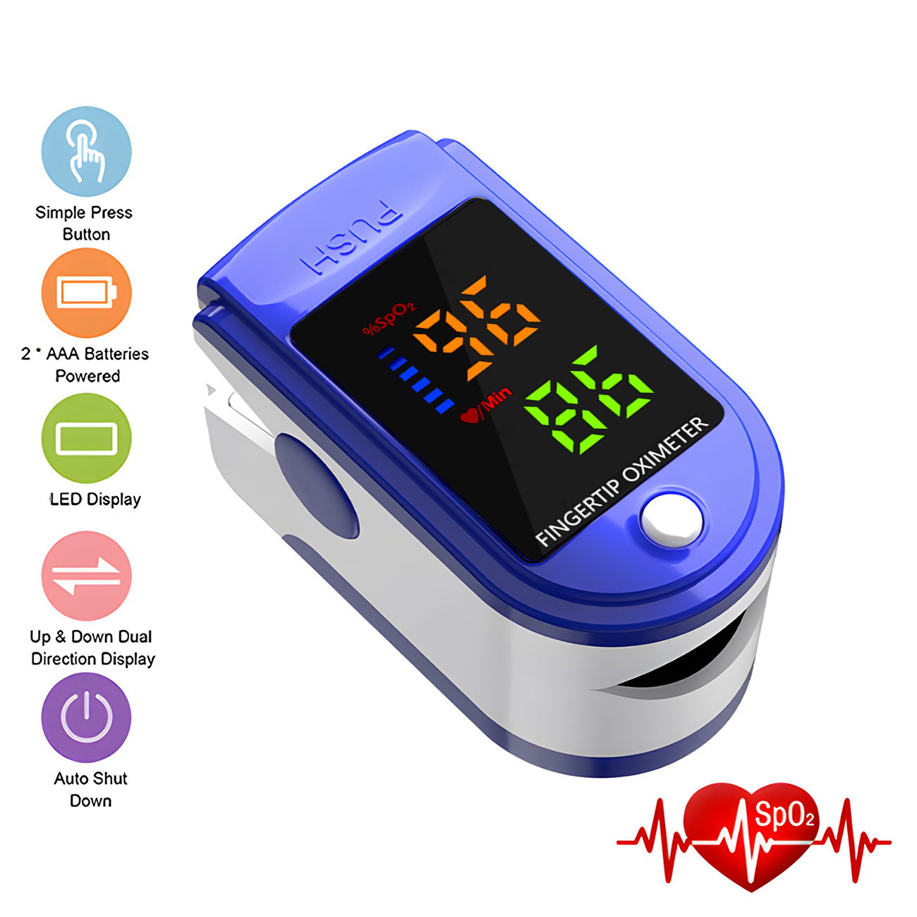 Portable Fingertip Pulse Oxime - đánh giá và giá Oxygen Saturation Monitor Fingertip