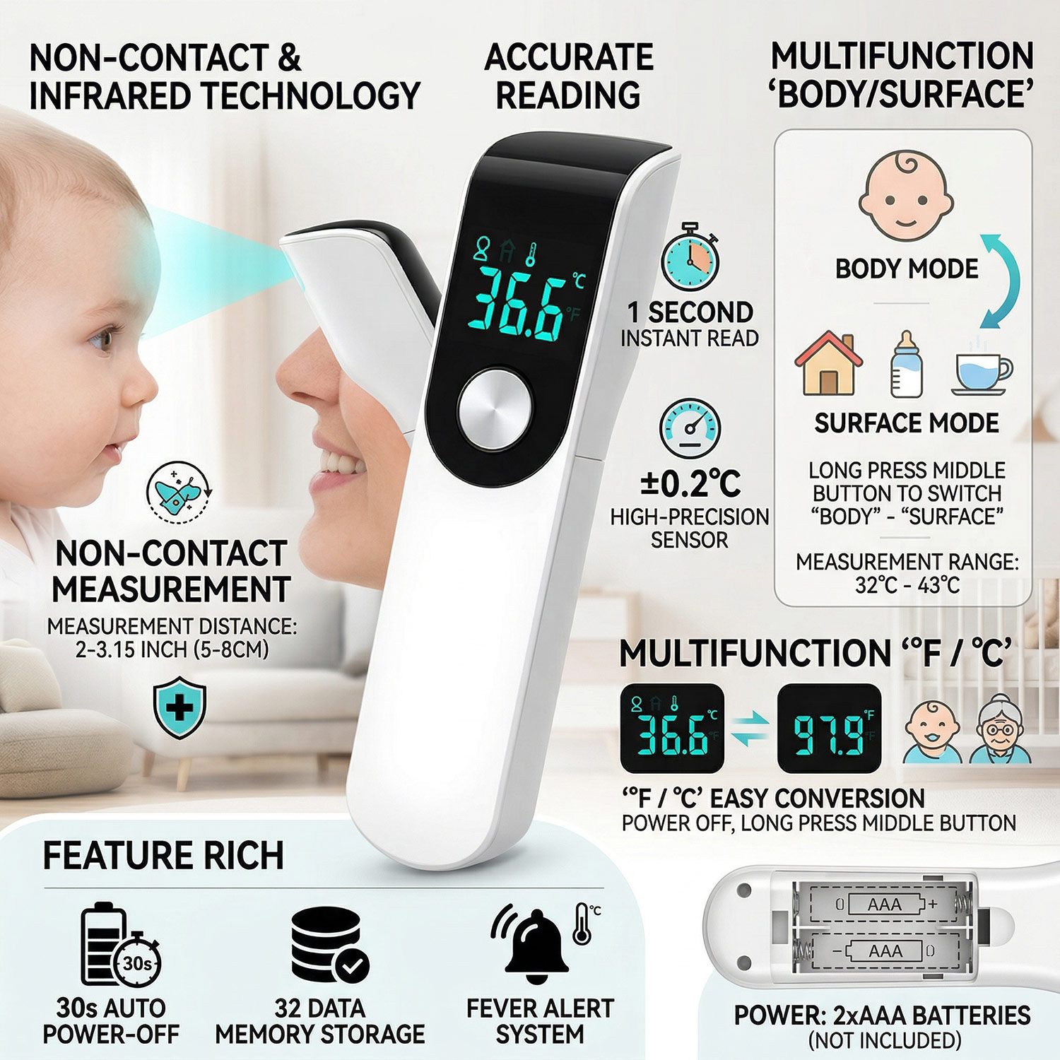 Medcial Forehead Thermometer F - đánh giá và giá Oxygen Saturation Monitor Fingertip