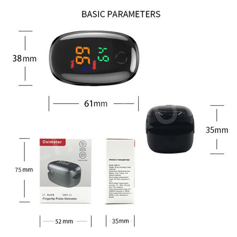 Oximetry SpO2 PR LED Fingertip - đánh giá và giá Oxygen Saturation Monitor Fingertip